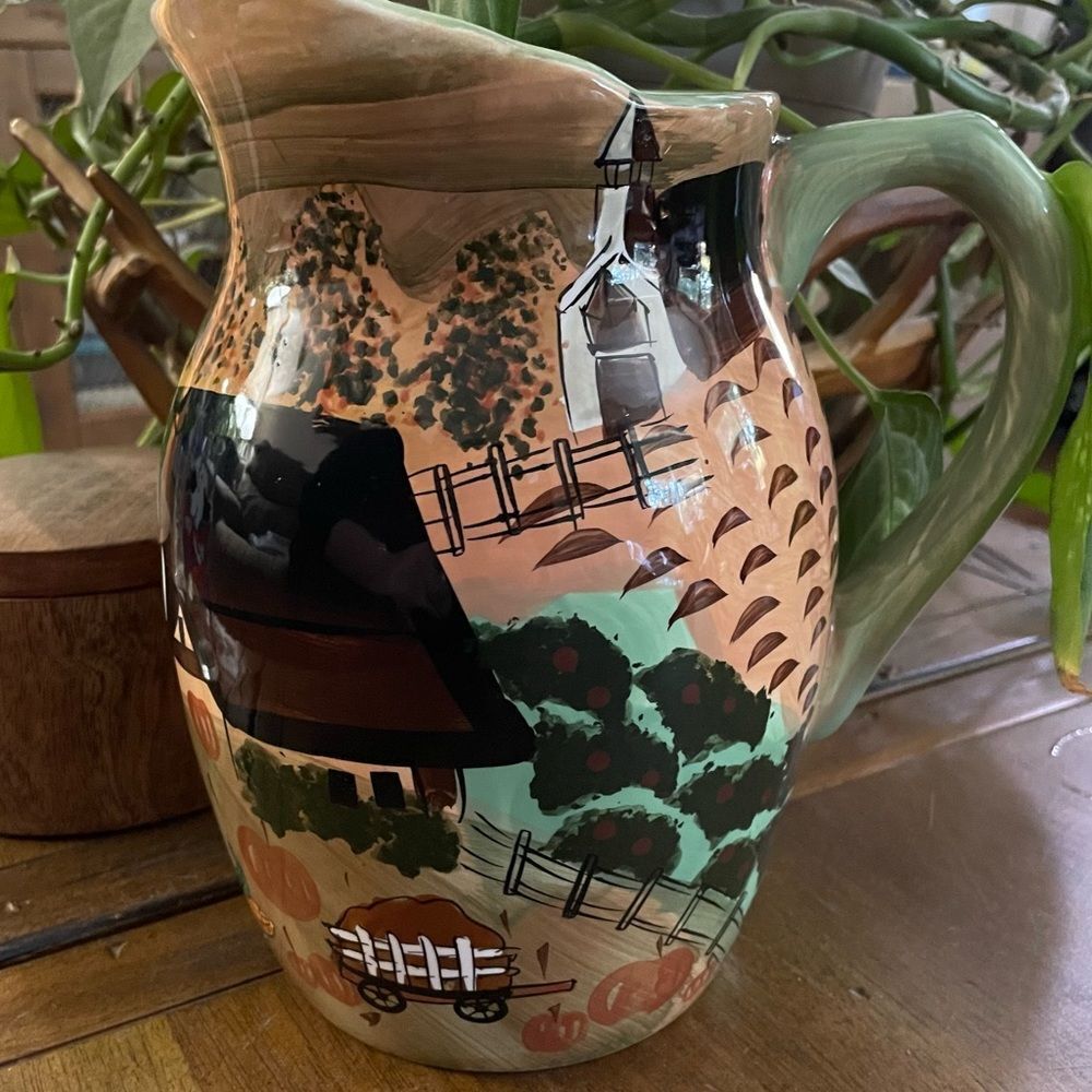 Vintage WCL Autumn Harvest Farm Pitcher